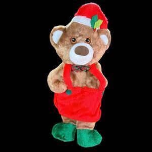 Rennoc Teddy Bear Plush Christmas Stocking 3D Overalls 20”